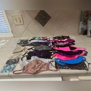 Bundle of 22 Assorted masks AND  3 Lanyards